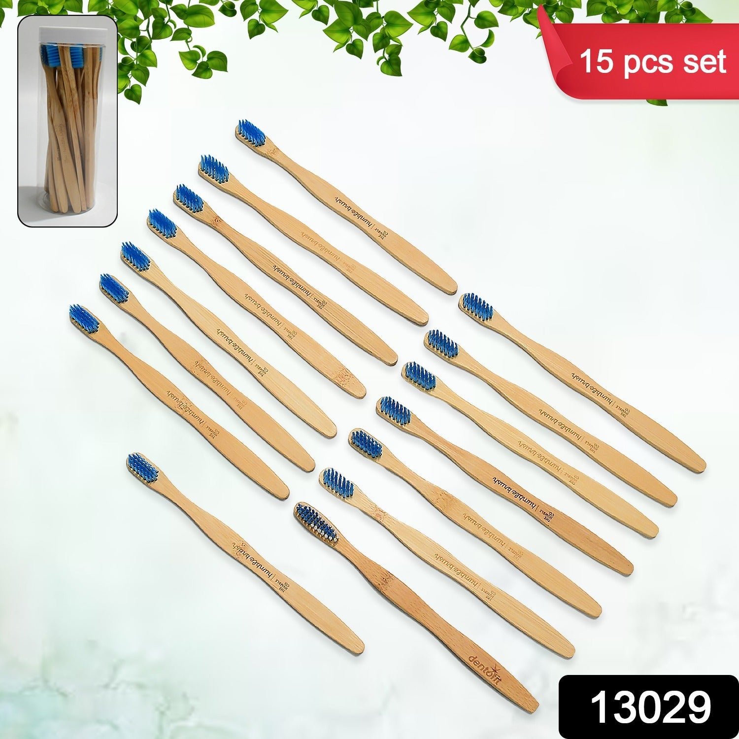 13029 Bamboo Wooden Toothbrush Soft Toothbrush Wooden Child Bamboo Toothbrush Biodegradable Manual Toothbrush for Adult, Kids (15 pcs set / With Round Box) 13029 Bamboo Wooden Toothbrush Soft Toothbrush Wooden Child Bamboo Toothbrush Biodegradable Manual Toothbrush for Adult, Kids (15 pcs set / With Round Box)